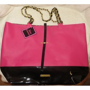 Juicy Couture Fuchsia/Black Tote